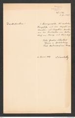 k.k. naturhistorisches Hofmuseum, Intendanzakten 1885-1896 (Hauer), Aktenzahl Z.75/1889, Seite 1
